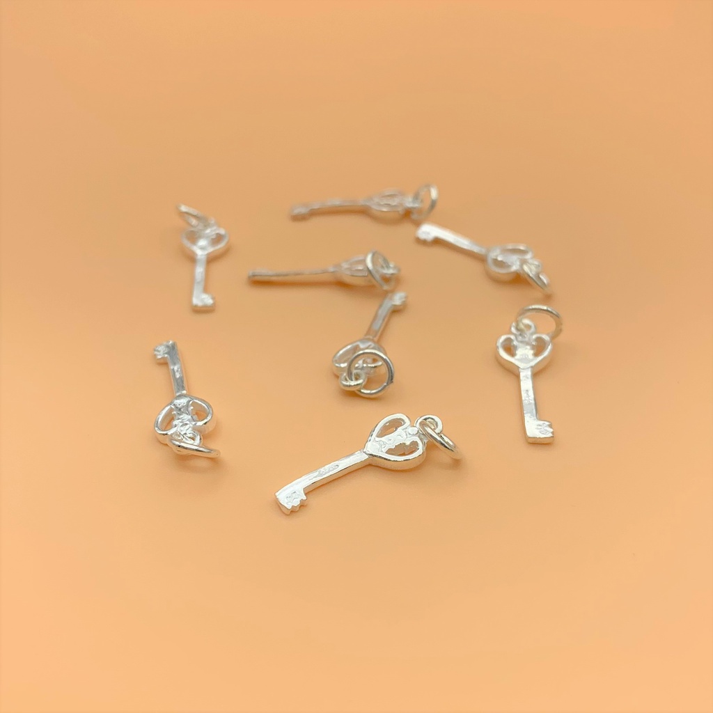 Charm bạc móc treo khóa trái tim - Charm bạc 925 - Mã CB270