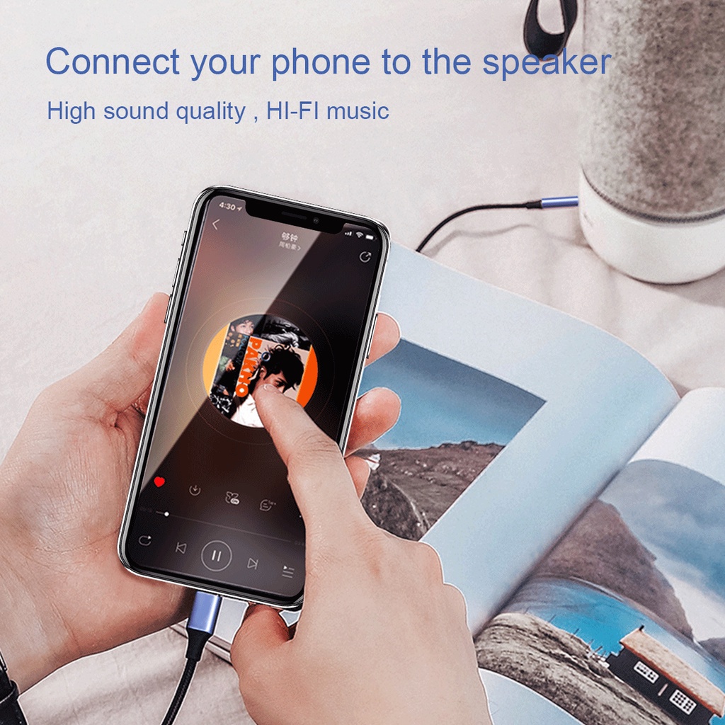 Anytrox jack chuyển đổi ip có mic sạc nhanh lighning sạc thành chân tai nghe 3.5mm chính hãng MFI Chứng nhận cho phone