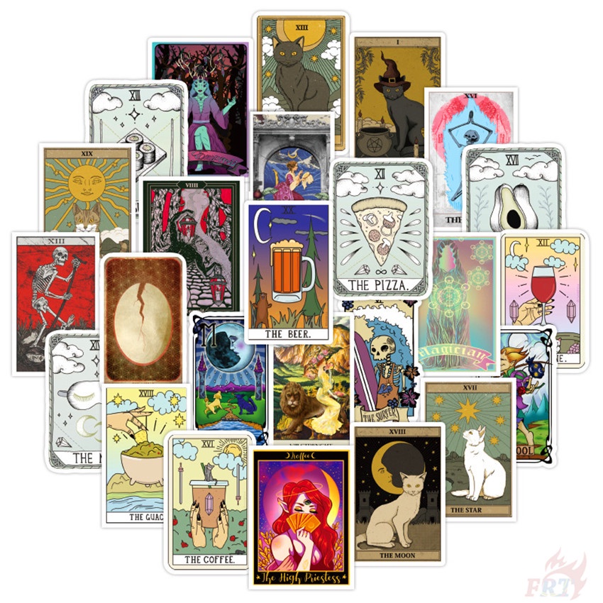 ❉ Destiny - Tarot Series 01 Stickers ❉ 50Pcs/Set DIY Fashion Mixed Luggage Laptop Skateboard Doodle Decals Stickers