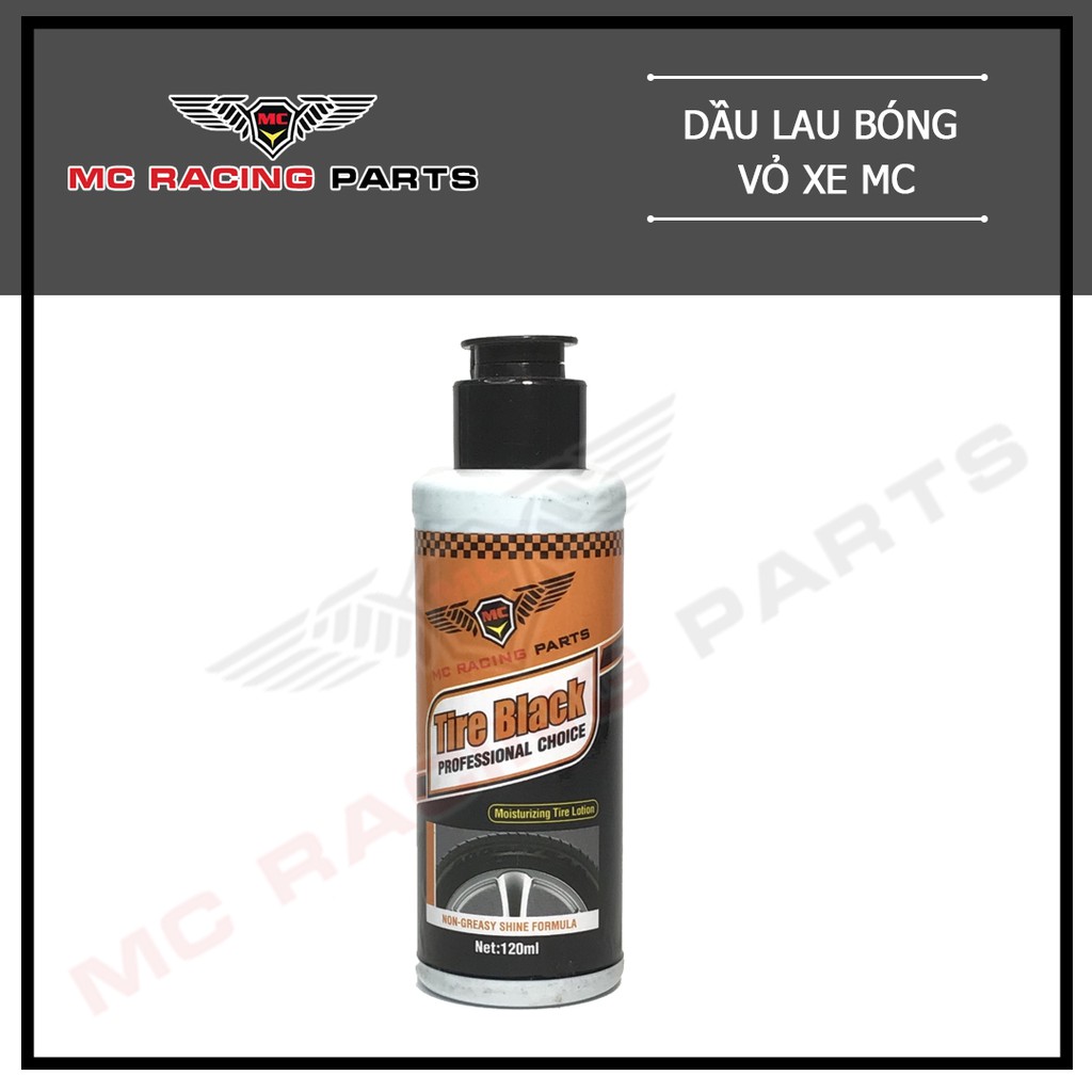 Dầu xịt làm bóng vỏ xe MC RACING (làm đen vỏ như mới)