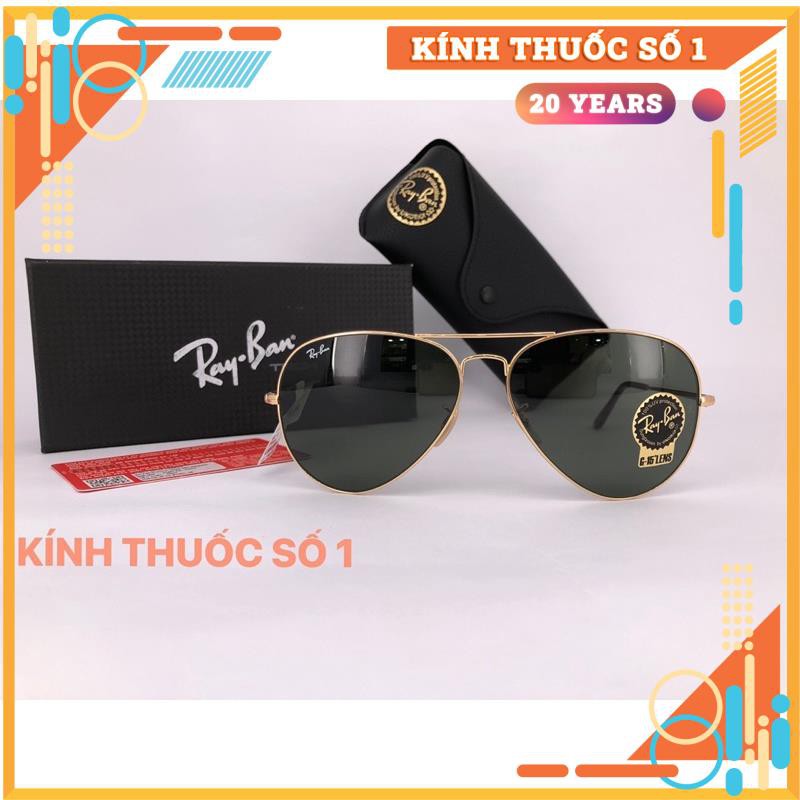 Kính mát nam nữ KÍNH THUỐC SỐ 1 kiểu dáng phi công chính hãng RayBan