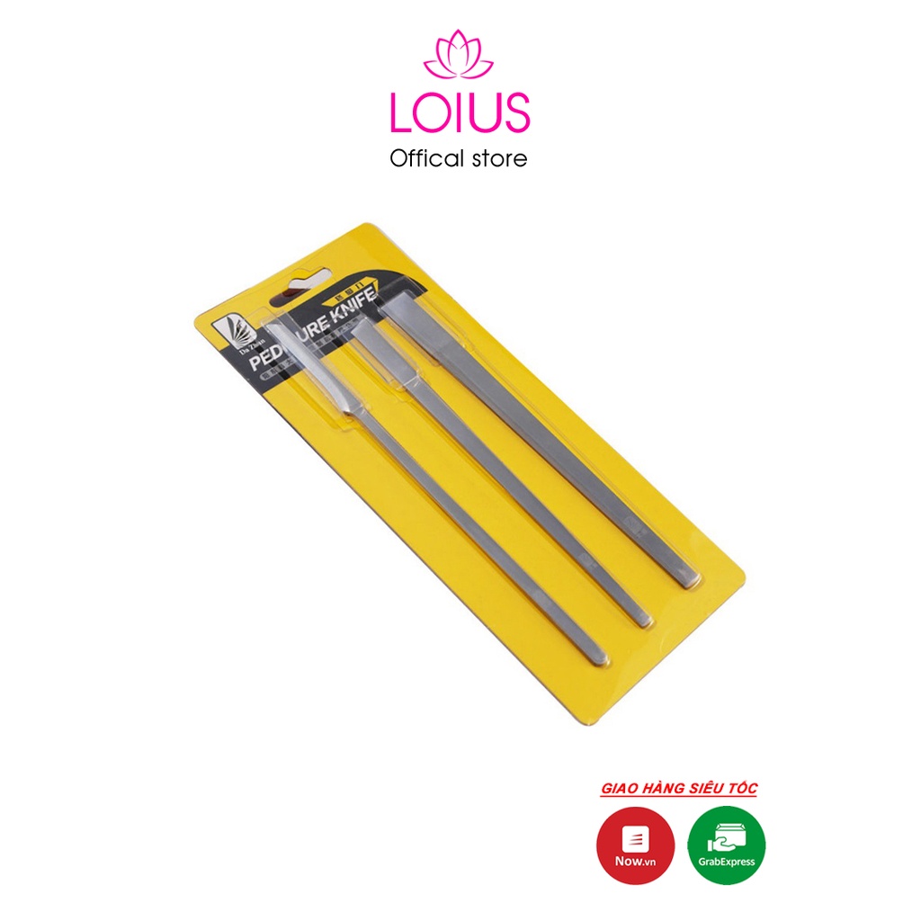 Bộ lấy khóe móng chân 3 cây bằng inox cao cấp