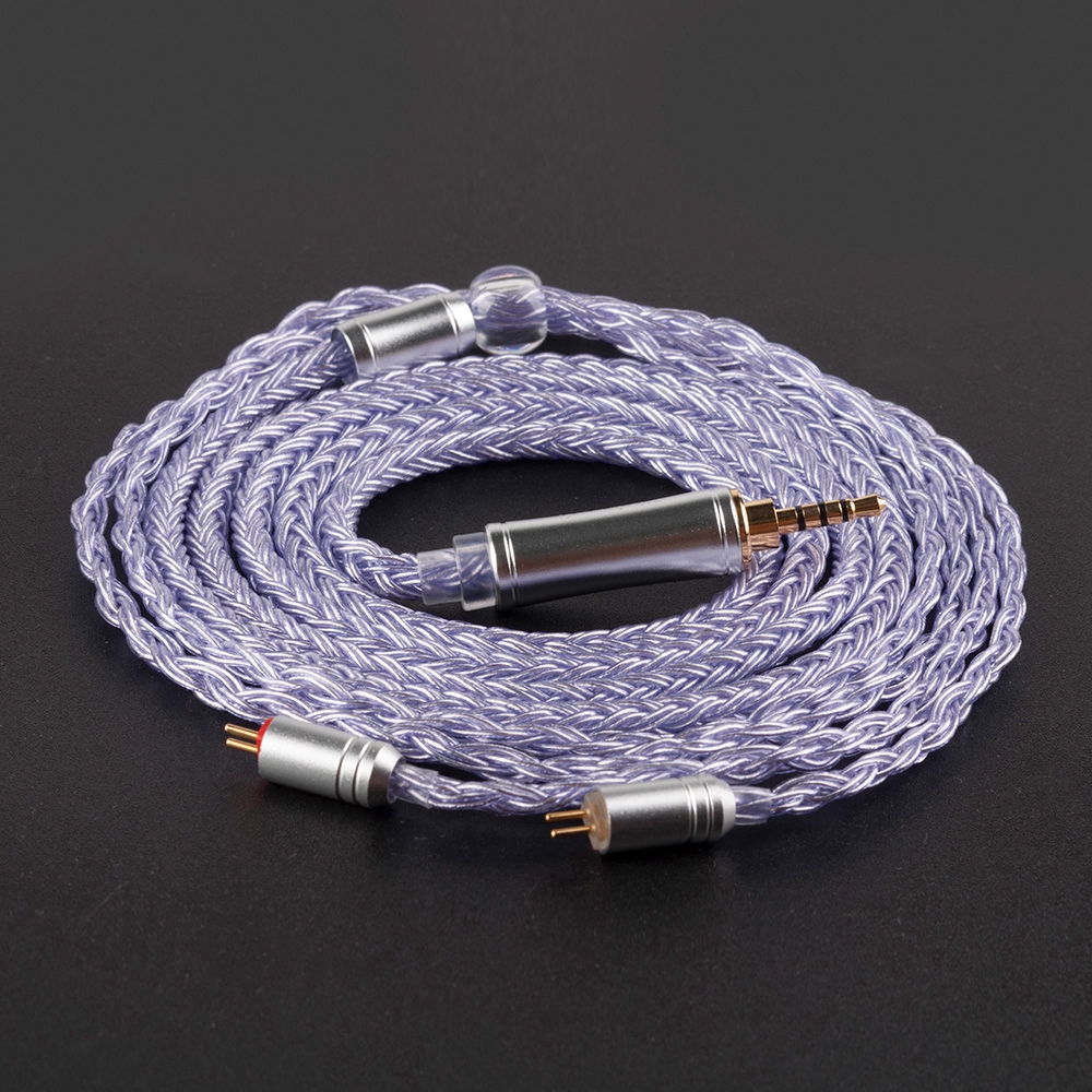 Kinboofi 16 Core High Purity Silver Plated Cable With MMCX/2PIN/QDC Connector KZ ZS10 Pro AS10 AS16 AS12 ZSN PRO