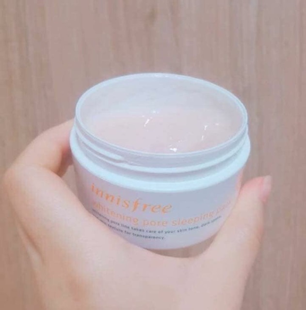 Mặt nạ ngủ làm trắng da, thu nhỏ lỗ chân lông Innisfree Whitening pore sleeping Pack