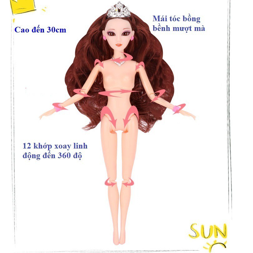 Bộ đồ chơi [Phụ kiện đa dạng] Búp bê Barbie cho bé