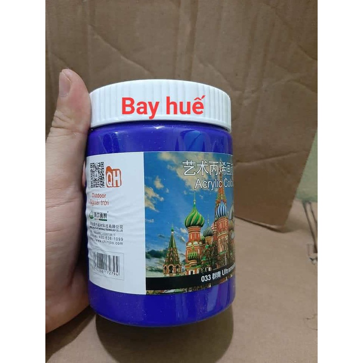 Combo Bộ Màu Acrylic 3D loại 500ml vẽ ngoài trời (16 màu cơ bản)