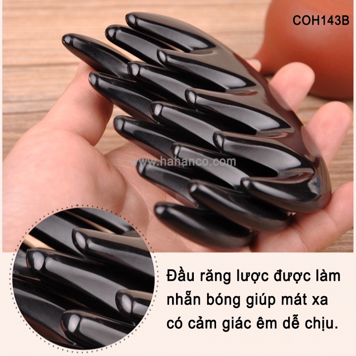 Lược sừng 5 răng đen thần thánh  Massa đầu giúp lưu thông máu