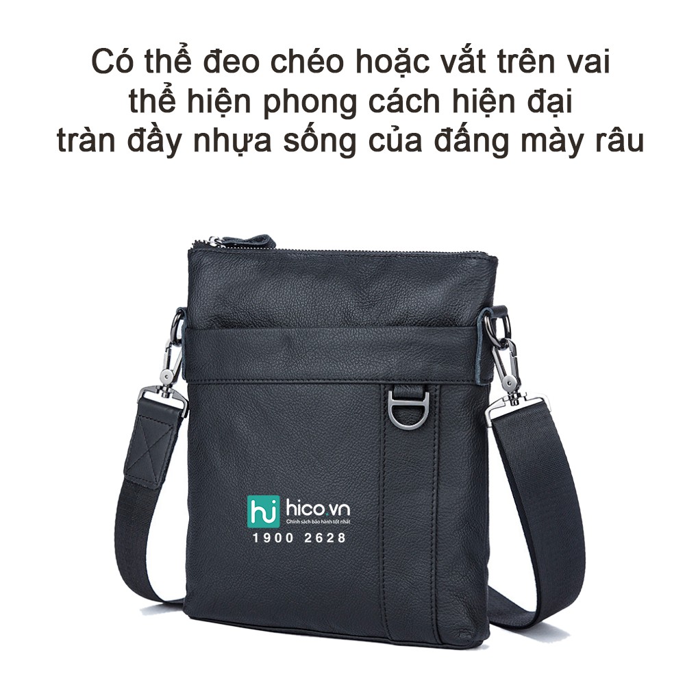 💝[GIÁ SỐC] TÚI ĐEO CHÉO NAM CAO CẤP T032 - PHONG CÁCH HIỆN ĐẠI TRẺ TRUNG - DA BÒ THẬT - TẶNG CÁP SẠC