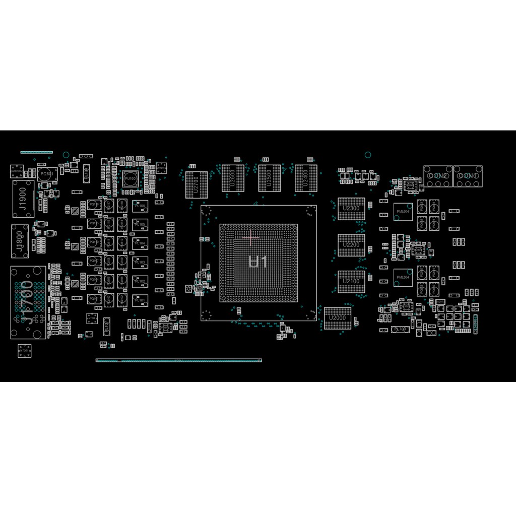 Sơ đồ mạch Boardview Card màn hình Asus Radeon R9 270X DC II (R9270X-DC2T-2GD5) mã board C401PMI Rev 1.00X