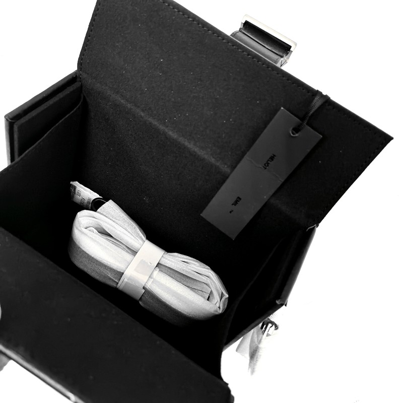 Túi đeo chéo Heliot Emil leather carabiner box bag ss20