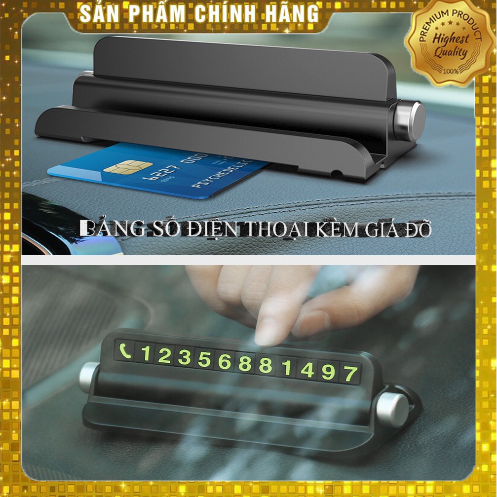 Bảng Ghi Số Điện Thoại Kiêm Giá Đỡ Hiển Thị Số Điện Thoại Gắn Taplo Xe Hơi Có Dạ Quang