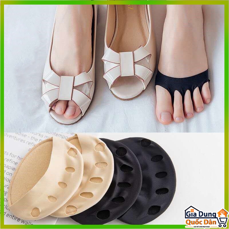 Tất vớ đệm gót chân xỏ ngón giảm đau,chống trơn trượt cho giầy cao gót