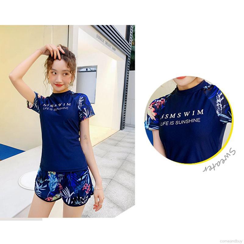 Bộ đồ bơi thể thao tay ngắn dáng ôm phong cách Hàn Quốc thời trang | BigBuy360 - bigbuy360.vn