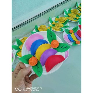 bánh xếp nhiều màu đồ dùng đồ chơi mầm non tự làm