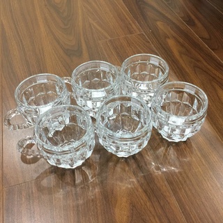 Bộ 6 Ly Thủy Tinh Bầu Lùn Uống Trà cao cấp dáng đẹp mẫu mới Mikem Shop