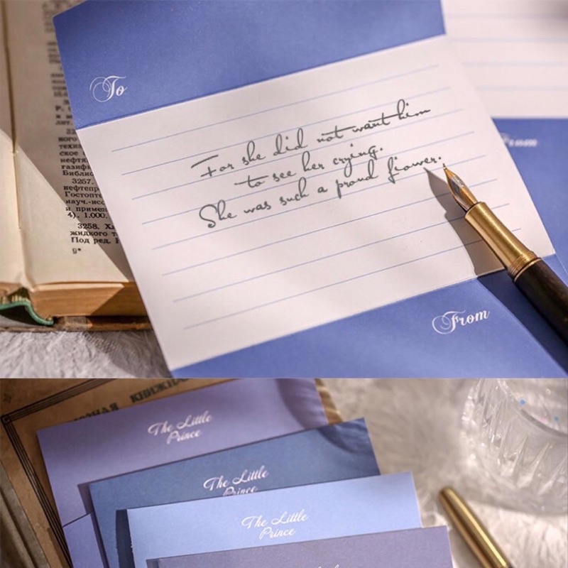 Thư viết tay kèm bao bì hoạ tiết Hoàng Tử Bé