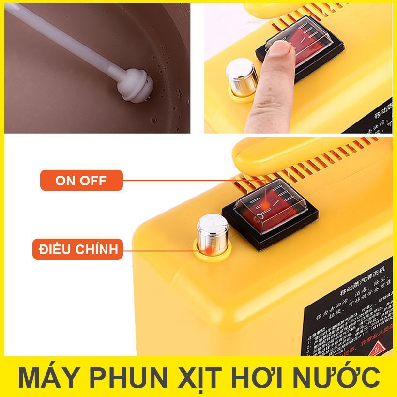 Máy Phun Xịt Rửa Xe Vệ Sinh Nhà Cửa Bằng Hơi Nước Nóng 220V 2600W