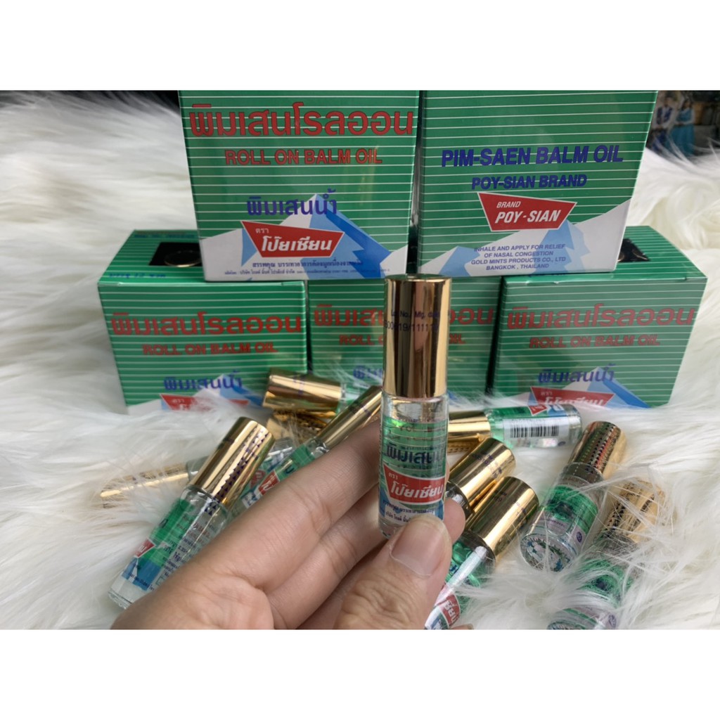 Dầu nóng lăn núi Thái Lan Poy Sian ☘ FREESHIP ☘ [Tem chính hãng] ☘ Dầu gió thảo dược PoySian 5ml