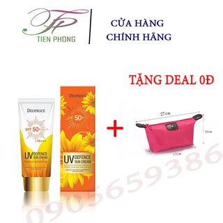 Kem chống nắng tăng cường dưỡng ẩm deoproce uv defence sun cream spf50+/pa+++ 70g-1906029