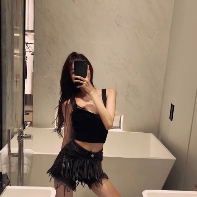 Short bò tua viền siêu xinh kèm ảnh mẫu mặc