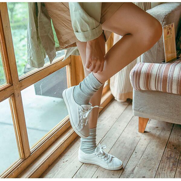 Vớ SUXI cotton màu trơn mềm mại trẻ trung thời trang