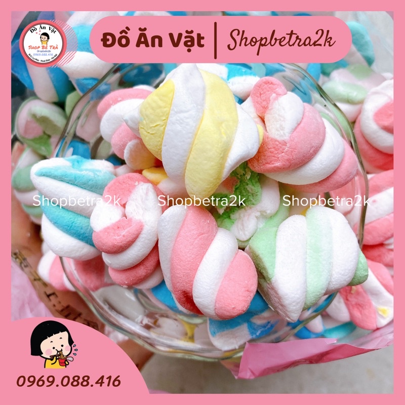 Kẹo dẻo xốp Mashmallow, bông gòn 100gr