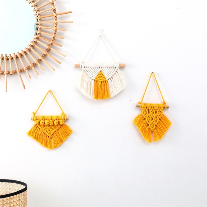 Set 3 Dây Tua Rua Mini Treo Tường Trang Trí Phong Cách Boho