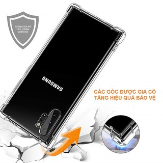 Ốp lưng Samsung Galaxy note 10/note 10 plus chống sốc trong suốt