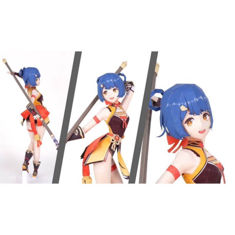 Mô hình giấy anime girl Anime Game Genshin Impact] Xiangling