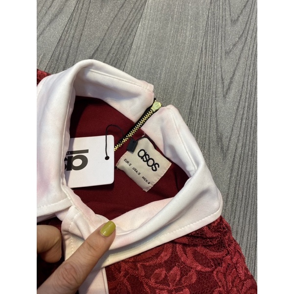 SALE đầm thun pha ren cổ sơ mi size s