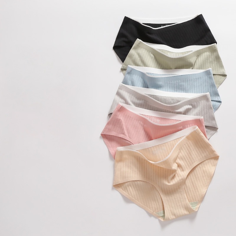 Quần lót nữ cotton gân tăm mềm mại thấm hút mồ hôi 111