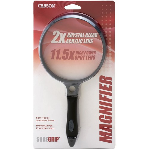 Kính lúp có cán cầm tay cỡ lớn Carson SG-14 (2x /11.5x) - USA