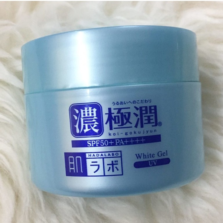 Kem Dưỡng Da Hada Labo Koi Gokujyun 7in1 White Gel SPF50+ PA ++++ 90g - Màu Xanh