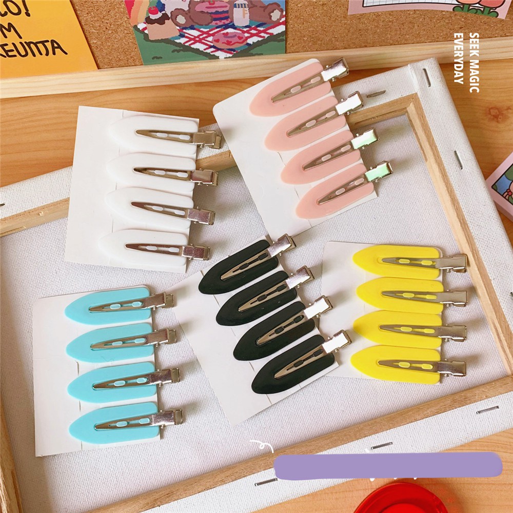 Kẹp Tóc Mái Cài Xẻng Set 4 Cái Hoặc Lẻ Nhiều Màu Dễ Thương Hot Trend