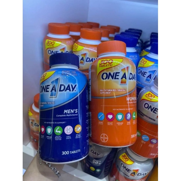 (Date xa) Viên uống One A Day Men's - Women's bổ sung vitamin dành cho người dưới 50 tuổi 300 viên của Mỹ
