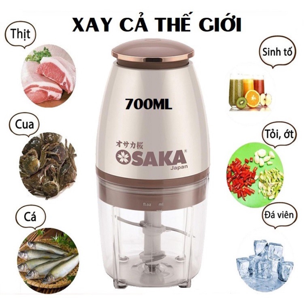 Máy Xay Sinh Tố Xay Thịt Cá Xay Đá Chính Hãng Osaka Dung Tích 700ml Bảo Hành 12 Tháng