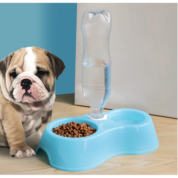 Bát đôi đựng thức ăn cho chó mèo [Có bình nước tự động] khay thức ăn chó mèo giá rẻ
