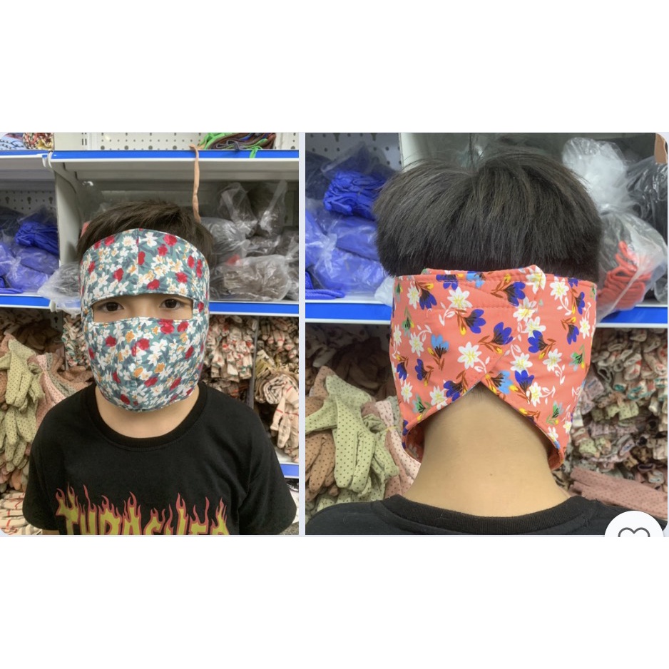 HCM] combo 5 khẩu trang vải , lỗ che chán chống nắng, kiểu cánh dơi , vải tole , giao ngẫu nhiên nhiều màu, ảnh thật