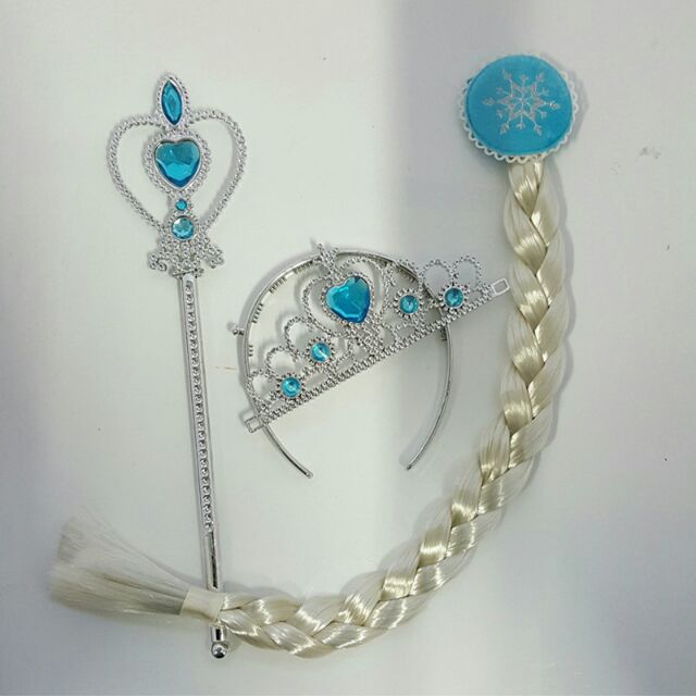 Bộ vương miện bím tóc elsa