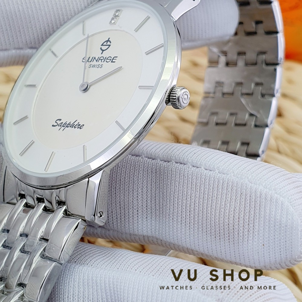 ĐỒNG HỒ NAM SUNRISE DM737SWB SAPPHIRE - SIÊU MỎNG - Màu Vàng/Bạc | BigBuy360 - bigbuy360.vn