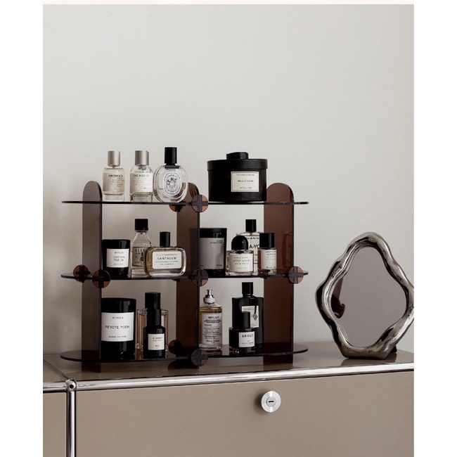 Kệ đựng đồ mỹ phẩm Acrylic Shelf 3 tầng phong cách Bắc Âu