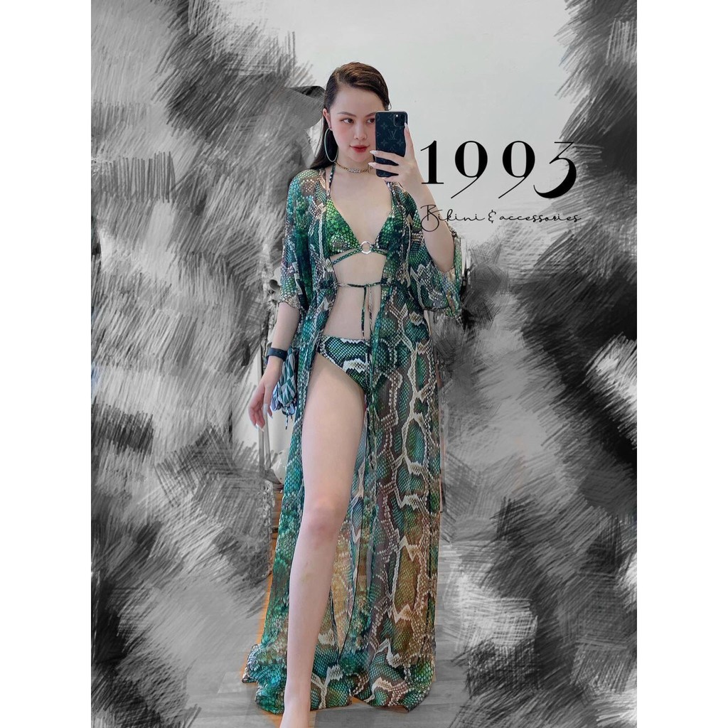 Bikini, Đồ Bơi Đi Biển Hai Mảnh Set 3 Món Tam Giác Secxy ODERI BM-030