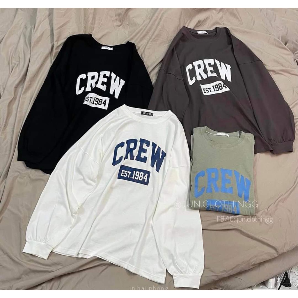 Áo thụng dài tay CREW dáng form rộng