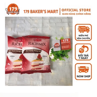 Bột trộn bánh bông lan richmix gói 1kg - siêu thị 179