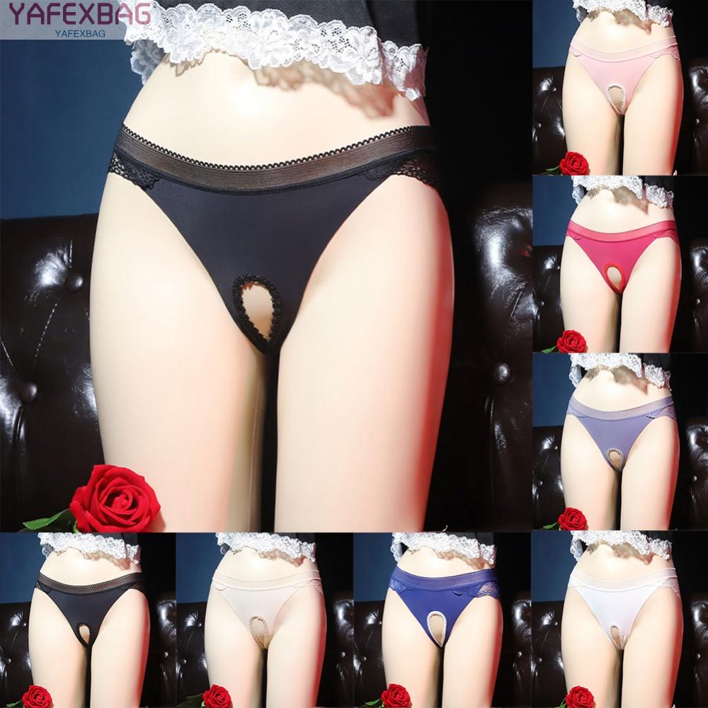 Men Sexy Briefs Briefs Crotchless Elastic Erotica Ice Silk Lingerie No Trace