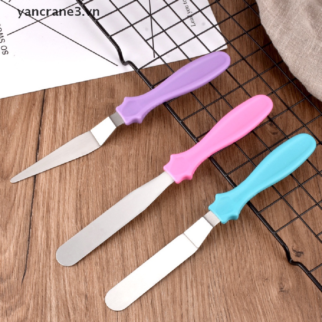 Set 3 dao phết kem trang trí bánh bằng thép không gỉ