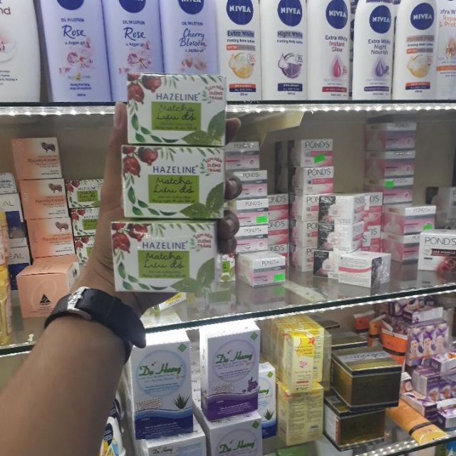 Kem nén dưỡng trắng Hazeline matcha lựu đỏ 8g