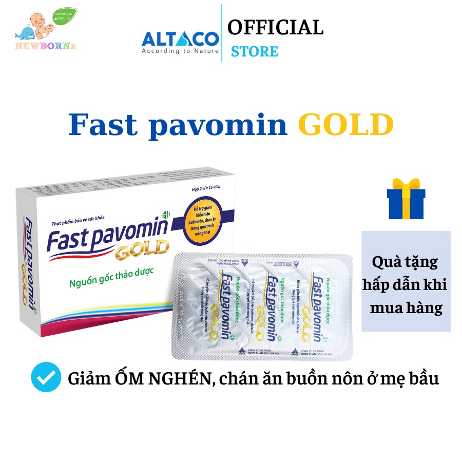 Fast Pavomin GOLD Giúp giảm các triệu chứng ốm nghén cho mẹ,Tốt cho sự phát triển của thai nhi