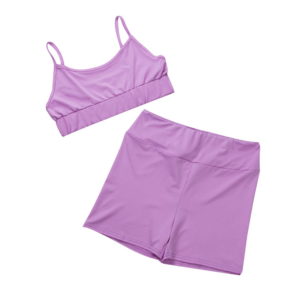 Set Áo Croptop Sát Nách + Quần Skinny Lưng Cao Phong Cách Thể Thao Năng Động