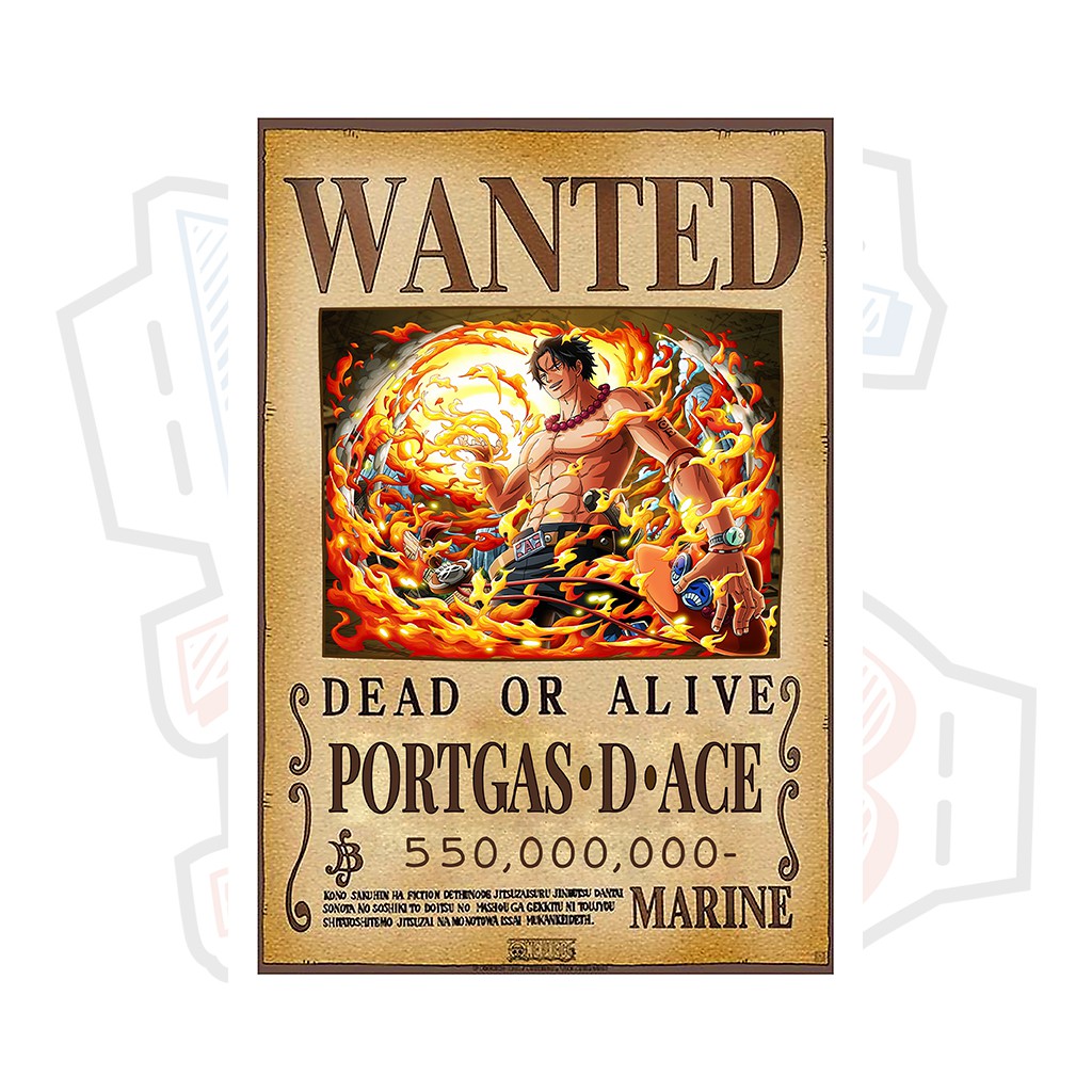 Poster truy nã Portgas D. Ace ver 3 - One Piece
